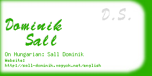 dominik sall business card